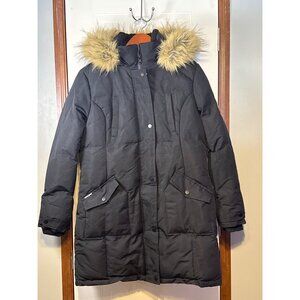 Tokyo‎ Laundry Heavy Write Coat With Faux Fur Hood Size Large